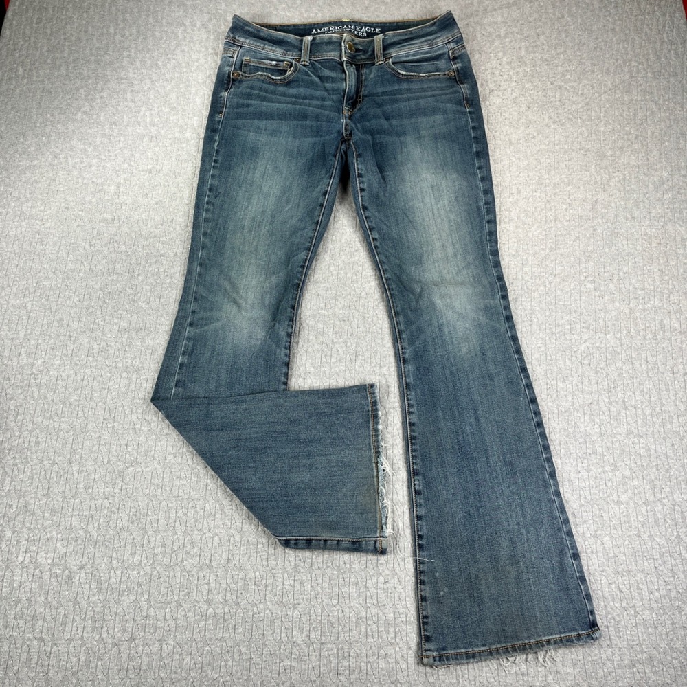 Vintage American Eagle Kick Bootcut Jeans Women 4/29x30 Blue Medium Wash Stretch